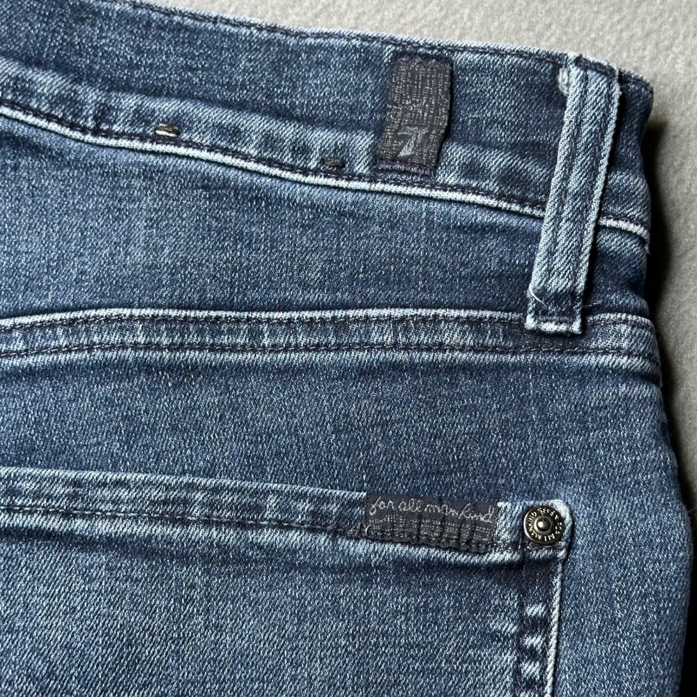 7 For All Mankind Paxtyn Jeans Mens 33 Blue Skinny Stretch Medium Wash RT139210P